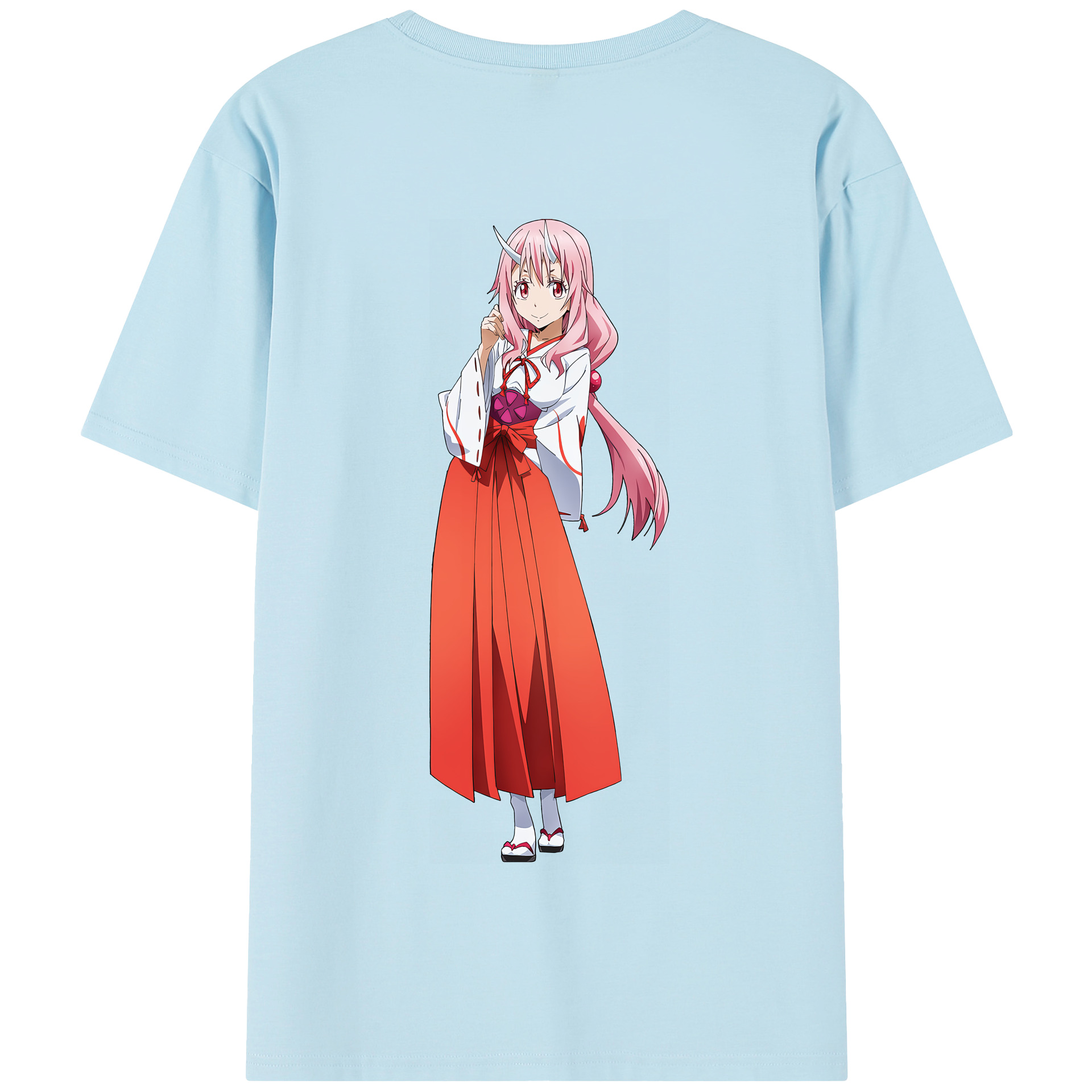 （画像用） 転スラ Regarding Reincarnated to Slime 綿100％半袖Tシャツ（背面プリント）